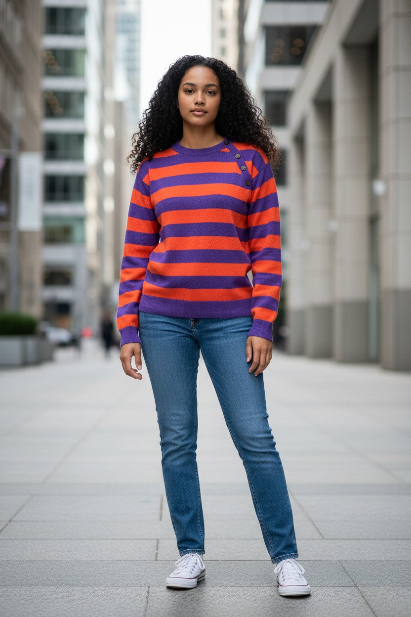 Cashmere striped sweater